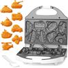 SugarWhisk Macchina per Waffle a Forma di Auto per Bambini, Mini Macchina per Waffle per Halloween e Natale, 8 Divertenti Mini Macchine per Pancake a Forma di Veicolo, Superficie Antiaderente, Ottimo