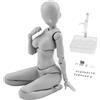Obelunrp Mini Action Figure Gesti mobili Modello leggero in PVC Supporti per bambole Body-Chan Set con supporto piedistallo per schizzi, pittura, disegno femminile, decorazioni natalizie
