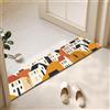 QHanky Tappeto Bagno 30x80cm,Tappeto Bagno Cucina Antiscivolo,Tappetino Super Assorbente,Tappeti in Diatomite,Tappeto Cucina Lavabile,per Doccia e Ingresso (Multicolore C)