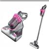 Generico Aspirapolvere Senza Fili 2-in-1 con Aspirabriciole Portatile, Scopa Elettrica Ricaricabile Potente e Leggera, Grigio e Rosa