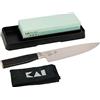 KAI/Palatina Werkstatt Kai Tim Mälzer Kamagata TMK-0706 AP-0305 - Set regalo con coltello giapponese ultra affilato e pietra per affilare KAI con grana 400/1000, 20 cm