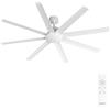 CREATE / WIND INDUSTRIAL XL/Ventilatore da soffitto bianco con telecomando / 40W, Silenzioso, Ø165 cm, 6 velocità, programmabile, funzione estate-inverno