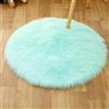 Tomifine Tappeto in Pelle di Agnello, Imitazione Della Pelliccia Tappeti, Morbido e Peloso per Stanza da Letto o Soggiorno Tappeto Soffice o Copertura per Divani e Sedie (60 cm,Blu)