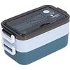 Yechiry Lunch Box Termico, Contenitore Impilabile a 2 Livelli con Fibbia Pieghevole Lunch Box Coibentato in Acciaio Inossidabile per Bambini, Adulti, Lavoro, Sport, Campeggio, Viaggi