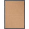 carpetfine Tappeto Sisal colore naturale 60x110 cm tessuto a mano con bordo in cotone Grigio | Tappeto naturale antiscivolo Uni in tessuto piatto di fibre naturali per soggiorno e camera da letto