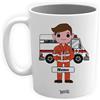 Movoo Design Tazza Ambulanza Soccorritore Mug Lavabile in Ceramica Personalizzata con Nome
