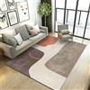 QHDXL Tappeto Geometria Marrone Beige Tappeto Salotto Moderno Antiscivolo 150 x 200 cm Tappeto Camera da Letto Tappeto Soggiorno Tappeti Tappeto Sala Pelo Corto Decorazione Domestica