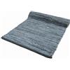 Casa Service Reno Tappeto Cotone Lavabile Bagno Cucina Antiscivolo Lavabile in Lavatrice (Grey, 50x180 cm)