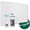 Ecowelle Riscaldamento a infrarossi Classic bianco 700 Watt + 10 anni di garanzia + Made in Germany + doppia protezione contro il surriscaldamento con termostato