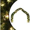 Homgoday Ghirlanda di Natale,10 Metri Ghirlande natalizie con luci a LED, decorazione della finestra della hall del camino della scala con ghirlande natalizie artificiali