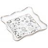 Brandani 52850 VUOTATASCHE SHANTI BIANCO PORCELLANA cm 16,5x16,5, bianco con decori shanti e bordo oro