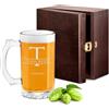 Maverton Boccale birra personalizzato con incisione, Regalo uomo compleanno | Bicchieri birra con manico 400 ml, Vetro di alta qualità altezza 15 cm, Idee regalo uomo per ogni occasione