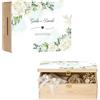 Maverton Scatola Regalo per Ricordi Personalizzata - Regalo Sposi - Scatole Portaoggetti in Legno di Pino Naturale - Regali Anniversario Matrimonio - per Coppia per Lettere Foto o Ricordi