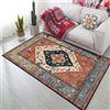 ZJXSNEH Tappeti in stile persiano della Boemia Tappeto antiscivolo per soggiorno Camera da letto Studio Tappeti rettangolari Boho Marocco Tappetini etnici tapis-Arancio blu 80x200cm