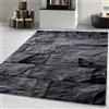 Carpetsale24 Tappeti a pelo corto, colore nero, disegno in pietra, 23153, tappeto rettangolare, Tappeto soggiorno, 120 x 170 cm
