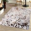 Mazovia Tappeto Salotto Moderno Pelo Corto - Tappeti Soggiorno Turchi Originali - Tappeti Camera da Letto - Tappeti Salotto Grandi Dimensioni - Motivo Astratto Marmo - Beige Crema e Oro 140x200 cm