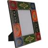 GURU SHOP Guru-Shop Cornice Dipinta a Mano da Appendere - Design 2L, Multicolore, Legnodimango, 28x23x2 cm, Cornici per Foto