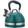 KING HOFF Kinghoff KH-1855 - Bollitore a fischio, in acciaio inox, 1,8 l, a induzione, piccolo bollitore a fischio, bollitore per tutti i piani cottura, bollitore verde opaco
