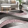 Mazovia Tappeto Moderno - Morbido Pelo Corto - Tappeto da Salotto Oeko-Tex - Tappeto per Ingresso Camera, Da Letto, Cucina, il Soggiorno - Collezione ATENA - Grigio rosa 120 x 170 cm