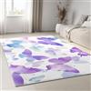 Generico Tappeto Soggiorno 80x150 cm, Tappeto Salotto Farfalla viola acquerello Morbido Scendiletto Camera da Letto Viola Tappeti Lavabili per Cameretta Bambino Ufficio Cucina
