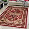 Carpeto Rugs Tappeto Orientale Salotto a Pelo Corto Rosso Bordeaux Bordò 200 x 300 cm Classico Persian Design