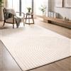 the carpet Elisa, tappeto moderno per soggiorno, design geometrico, alta densità di pelo e piacevolmente morbido, crema, 140 x 200 cm