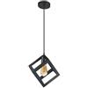 Generic UNIVERSO LAMPADARIO A SOSPENSIONE PENDENTE FORMA CUBO CON ATTACCO E27 FINITURA NERO 16CM