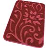 emmevi Tappeto Bagno Morbido Scendiletto Moderno Elegante Antiscivolo Assorbente mod.GIAVA_65X130 BORDEAUX