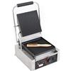 Ristoattrezzature - Piastra Panini Elettrica Singola - Rigata/Rigata - Griglia Professionale per Ristoranti e Bar - 31x37x21 cm - 1.8 kw