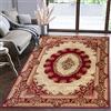 Mazovia Tappeto Salotto Moderno Pelo Corto - Tappeti Moderni Soggiorno - Tappeti Camera da Letto - Tappeti Salotto Grandi Dimesnioni - Motivo Orientale - Rosso Beige - 60x100 cm
