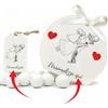 Mr Pubblicità - kit da 75 pezzi PERSONALIZZATI (stampa inclusa) - 25 Scatoline Portaconfetti + 25 Tag + 25 Nastrini, Per Sposi, Matrimonio, Nozze, Promessa, Scatolino, Bomboniera