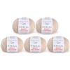 Gazzal 5 matasse (confezione da 50 g) totali 250 g Gazzal Baby Cotton 50 g (165 m) morbido filato fine Baby 60% cotone, beige - 3445