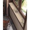 ENHEN Tappetino per Davanzale Tappetino per Davanzale Stile Giapponese Beige con Cornice Marrone, Cuscino per Bow Window in Argilla Diatomea Assorbente ad Asciugatura Rapida(120x24cm/47x9in)