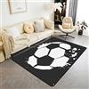 Loussiesd Loussies Tappeto da calcio per soggiorno, camera da letto, motivo pallone, per bambini, donne, uomini, sport, tappeto per cucina, 100 x 150 cm