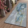ZJXSNEH Tappeto passatoia Fantasia Antiscivolo Lavabile 40X140CM/15.72X55.02inches Rettangolo Foglie grigie