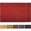 KARAT Zerbino in fibra di cocco ultra denso - Zerbino elegante ecologico per l'ingresso - tappetino di pulizia - retro in gomma antiscivolo - elimina efficacemente lo sporco (30 mm-80 x 100 cm rosso)