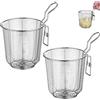 Generico Cestello Per Pasta Separati in Acciaio Inox,Scolapasta in Acciaio Inox Con Manico,Cuoci Pasta a Scomparti Con Divisori,Colino a Maglia Fine Per Pentola Calda, Per Scolare Pasta e Verdure (2 PCS)