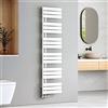 EMKE Scaldasalviette ad Acqua Calda, 1599x400 mm, Termoarredo da Parete, Bianco, 684W, Porta Salviette Riscaldato, Facile Installazione, Design Moderno