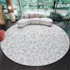 Generic Tappeto Rotondo 90 Cm Lavabile Con Piante Rami Foglie Viti - Extra Morbido Colore Grigio Ideale Per Camera Da Letto Soggiorno Sala Da Pranzo O Cameretta Dei Bambini