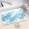 Generico Tappetino da Bagno Antiscivolo 80x140cm Tappeti Tappeto Bagno Grande Super Assorbente in Pietra, Tappeto Tappetino Doccia ad Asciugatura Rapida, Sottile, Lavabile Diatomite Bath Mat Blue 2-610