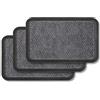 Carpido Zerbino per esterni e interni - Set di 3 50x80 cm - Fantasia grigie - Zerbino antiscivolo - Tappeto cattura sporco resistente - Zerbino per gradini