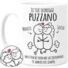 Tassenliebling® Tazza Scoregge Personalizzata - Le Tue Scoregge Puzzano - Regalo Anniversario per Lui Divertente - Regali Fidanzato Originali Simpatici - Regalo Uomo - Ceramica 330ml