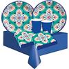pot Kit n.78 coordinato per feste a tema Boho vibes maioliche addobbi chic per compleanno motivo multicolore con maiolica