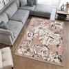 By Suardi Tappeto Living Velour Antiscivolo Dis. ASTER col. ROSA Ideale per Soggiorno Camera (65x300cm)