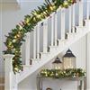 Sonnewelt Ghirlanda di Natale 5 m con illuminazione bianca calda, 8 modalità di illuminazione disponibili, decorazione natalizia per interni ed esterni, ringhiera per albero di Natale