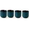 Lxuwbd Set da tè in ceramica in stile giapponese, tazza da tè, tazza da caffè, Yerba Mate, set di 4 tazze in ceramica (verde)