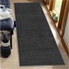 BORKOY Tappeto Cucina/Corridoio Antiscivolo Lavabile 1 metri Nero - Passatoia Moderna Motivo Astratto, Pelo Corto per Soggiorno, Camera, Zona Ingresso，, Facile da Lavare,60x100cm