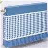 JINGSHIQIAOPL Copritermosifone Stoffa con Design a Copertura Totale, Tessuto Lavabile, Copri Termosifone per Casa con Apertura Laterale, Lacci e Orlo Arricciato(Blue,40cm/16in)