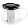 KARL HAUSMANN Teiera in Vetro con Infusore, 1 Litro | Tisaniera in Vetro borosilicato, filtro inox 304, per tè e tisane; fornelli a gas, elettrici, in vetroceramica e alogeni