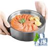 Generisch Dip Chiller Bowl - Server a freddo in acciaio inox, design isolato a doppia parete, contenitore compatto per buffet, ciotola refrigerata | Uso per bevande, insalate, salsa, snack, feste, alimenti